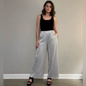 Angie White Elastic Waist Pants
